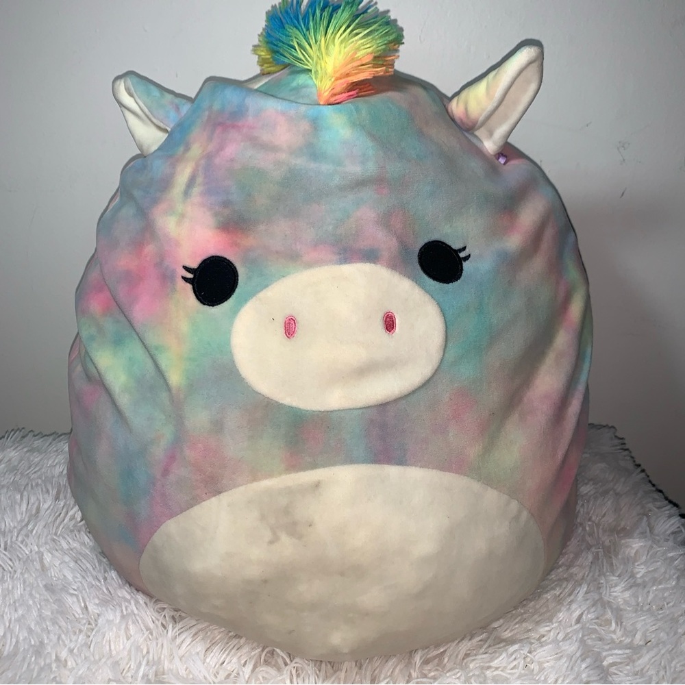 Squishmallows 16" Esmeralda Rainbow Tie Dye Unicorn Plush Stuffed Animal